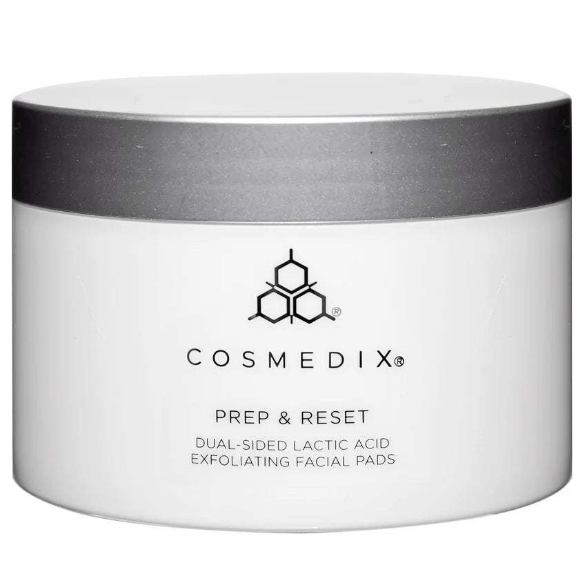 Prep & Reset Dual-Sided Lactic Acid Exfoliating Facial Pads | Cosmedix