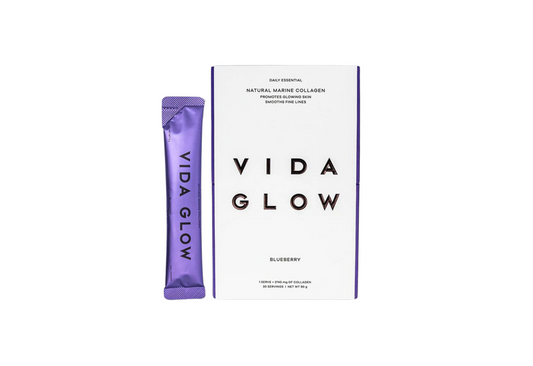 Natural Marine Collagen Sachets Blueberry | Vida Glow