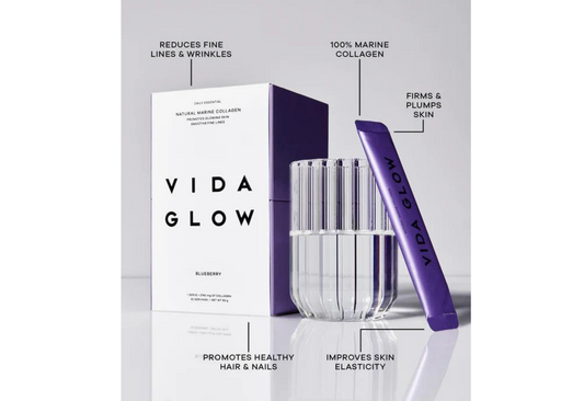 Natural Marine Collagen Sachets Blueberry | Vida Glow