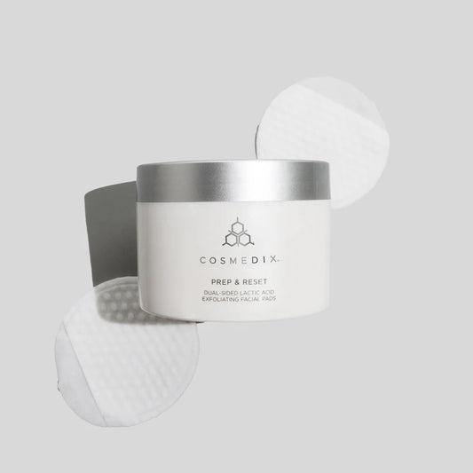 Prep & Reset Dual-Sided Lactic Acid Exfoliating Facial Pads | Cosmedix
